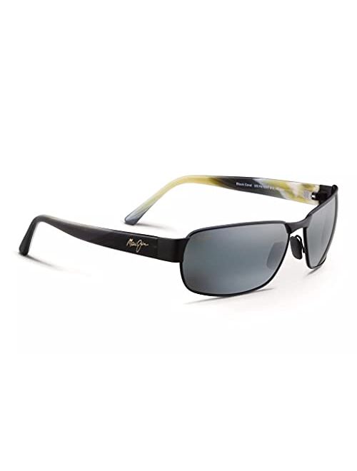 Maui Jim Black Coral Rectangular Sunglasses