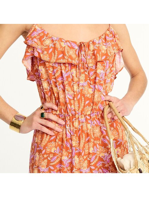 J.Crew Tiered maxi dress in painted block print