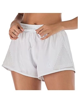 Anna-Kaci Women's Running Shorts Gym Athletic Shorts Pockets