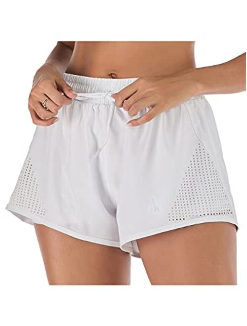 Anna Kaci Anna-Kaci Women's Running Shorts Gym Athletic Shorts Pockets