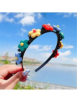 Clisole 2021 Girl Sweet Princess Hairstyle Hairpin, Double Layer Cartoon Headbands with Clips Twist Plait Hair Tools, Summer Little Girl Braided Hair Hairpin, Cartoon Hea