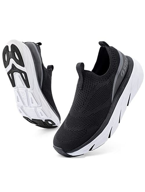 STQ Slip on Sneakers Women Walking Shoes Arch Support Tennis Shoes