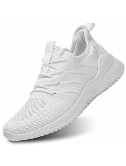 Keezmz Mens Running Shoes Slip-on Walking Sneakers Lightweight Breathable Casual Soft Sole Trainers