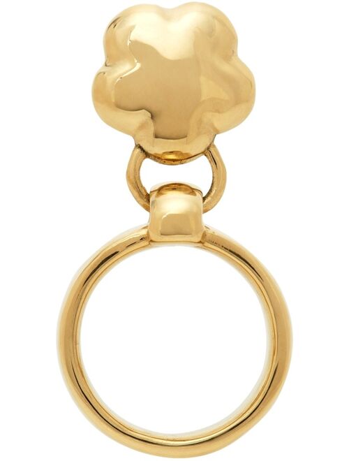 Laura Lombardi Gold Fiorella Charm Ring