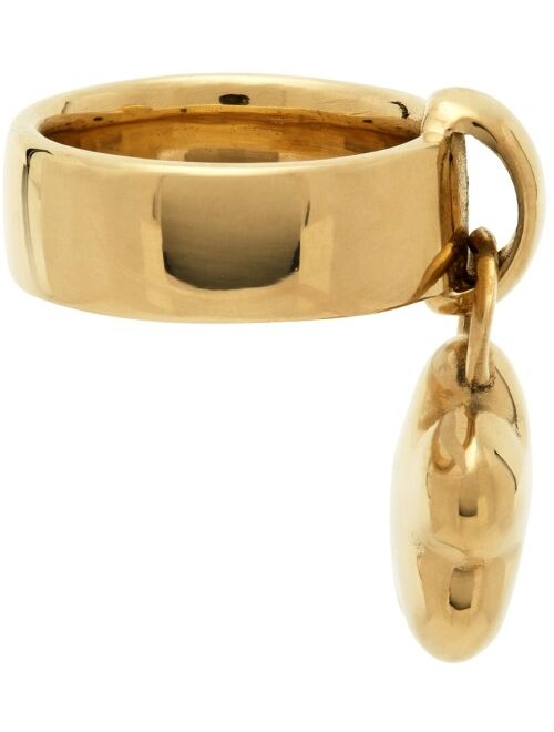 Laura Lombardi Gold Fiorella Charm Ring