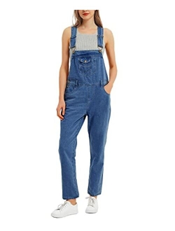 Anna-Kaci Womens Loose Denim Overalls Pants Fashion Bib Jeans Jumpsuits for Women