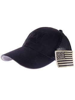 Anna-Kaci Camouflage Trucker Special Tactical Operator Forces USA Flag Patch Baseball Cap