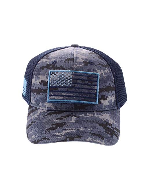 Anna Kaci Anna-Kaci Camouflage Trucker Special Tactical Operator Forces USA Flag Patch Baseball Cap