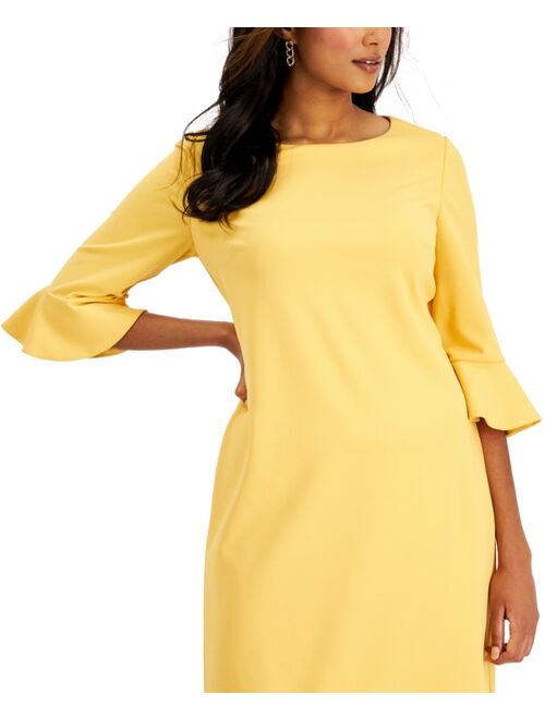 Kasper Ruffle-Sleeve Sheath Dress