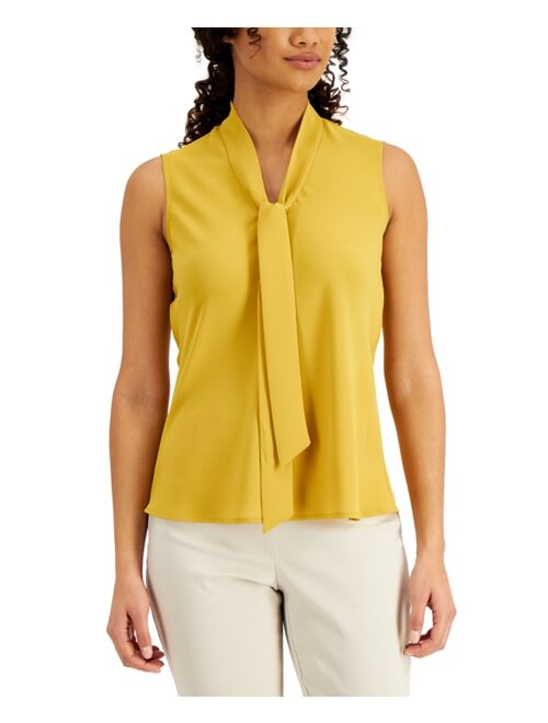 Kasper Tie-Neck Top