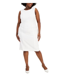 Plus Size Stretch Sleeveless Crepe Dress