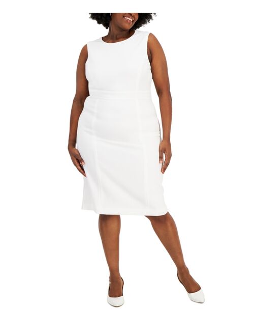 Kasper Plus Size Stretch Sleeveless Crepe Dress