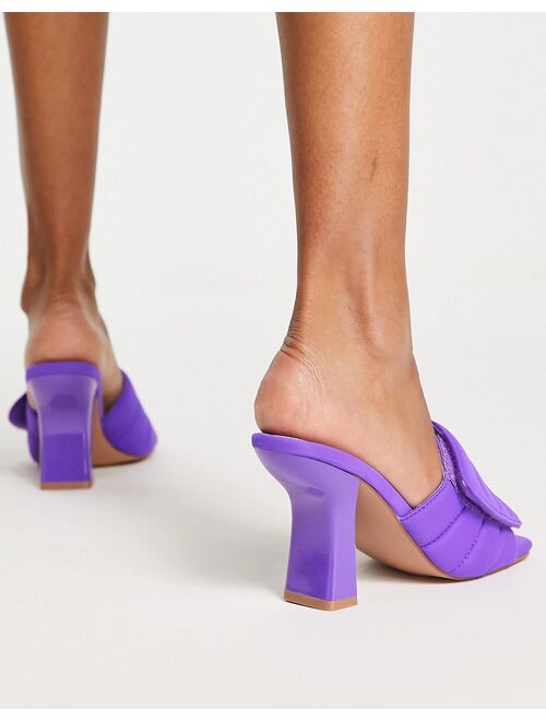 Topshop Ross padded heeled sandal in purple