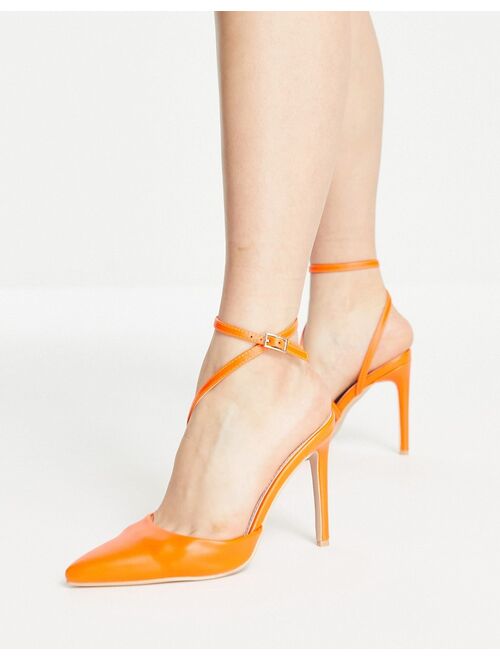 RAID Aasta asymmetric heeled shoes in orange