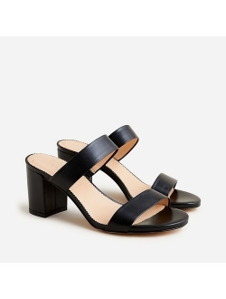 Lucie double-strap block-heel sandals