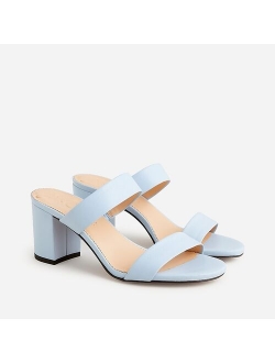 Lucie double-strap block-heel sandals