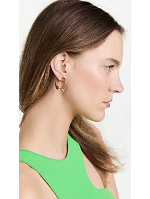 Kenneth Jay Lane Women's Texture Hoop Clip Earring