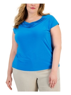 Plus Size Cowlneck Top