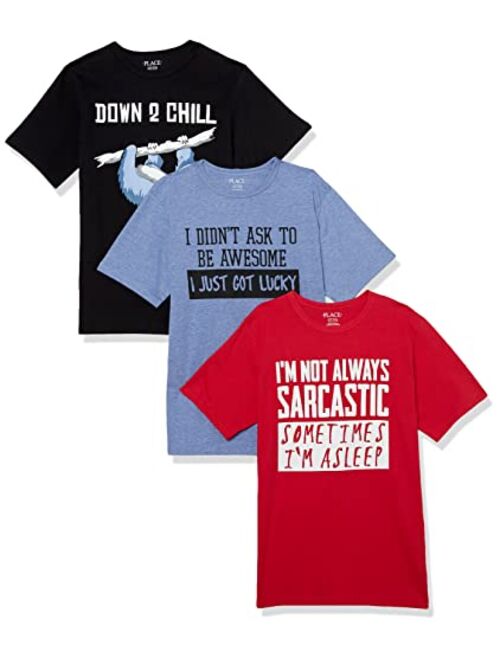 The Children's Place Boys Short Sleeve Graphic T-Shirt 3-Pack