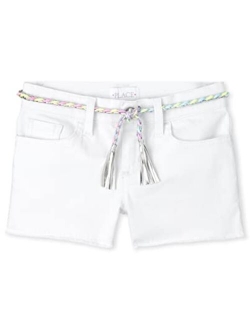 Girls Denim Shortie Shorts