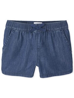 Single Girls Denim Pull on Shorts