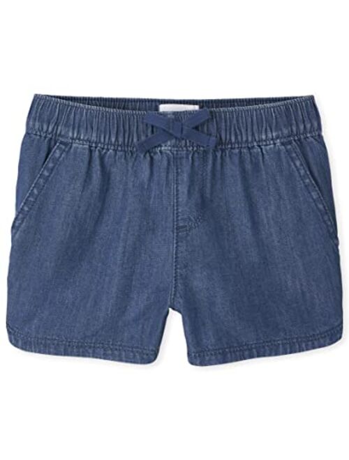 The Children's Place Single Girls Denim Pull on Shorts