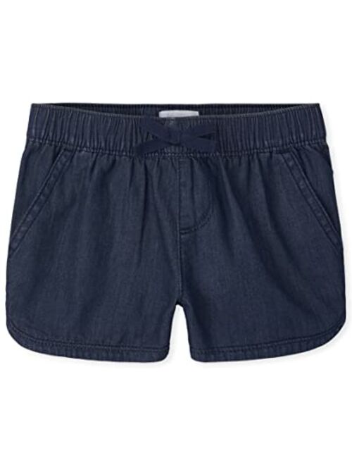 The Children's Place Single Girls Denim Pull on Shorts