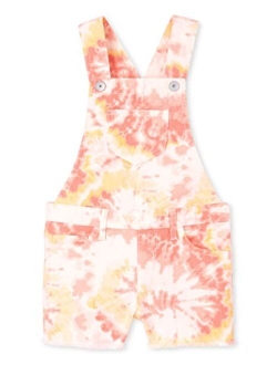 Girls Tie Dye Twill Shortalls