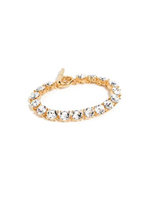 Kenneth Jay Lane Women's Gold Toggle Bracelet with Round Crystals