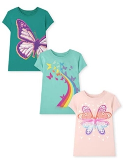 Girls Short Sleeve Graphic T-Shirt 3-Pack