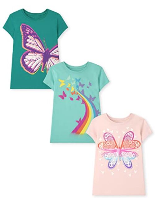 The Children's Place Girls Short Sleeve Graphic T-Shirt 3-Pack