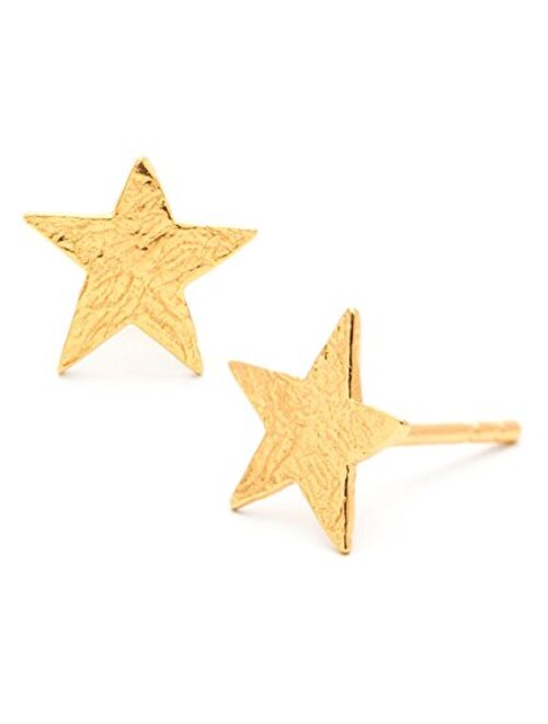 gorjana Women's Gold Small Star Stud Earrings - 18K Plated Gold - Simple Star Stud Earrings