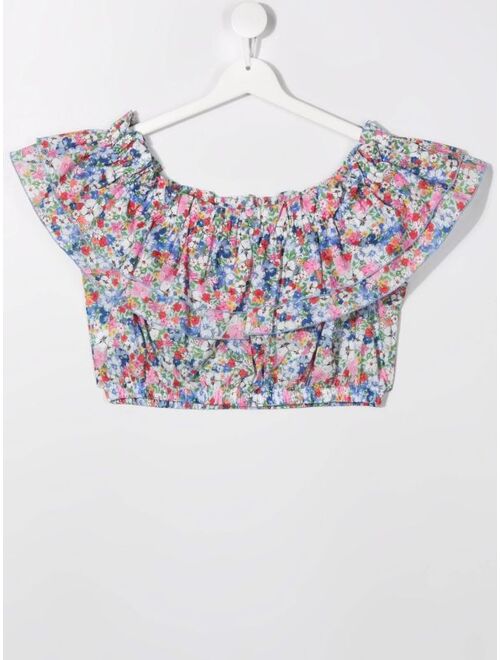 Monnalisa floral-print top