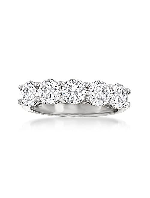 Ross-Simons Diamond Five Stone Ring in 14kt White Gold