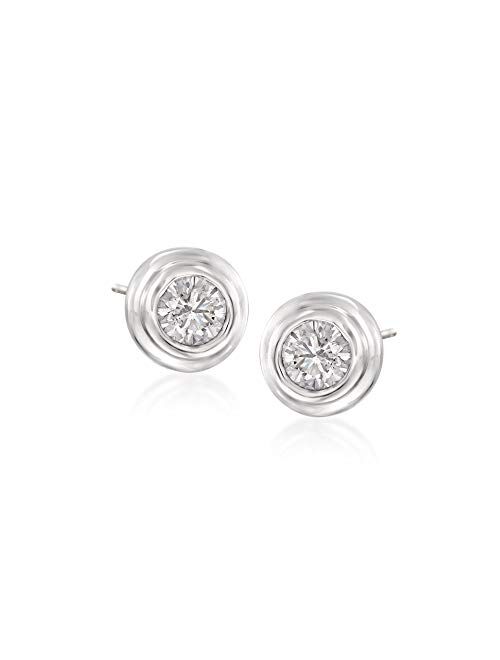 Ross-Simons Bezel-Set Diamond Stud Earrings H-I Color / I1-I2 Clarity