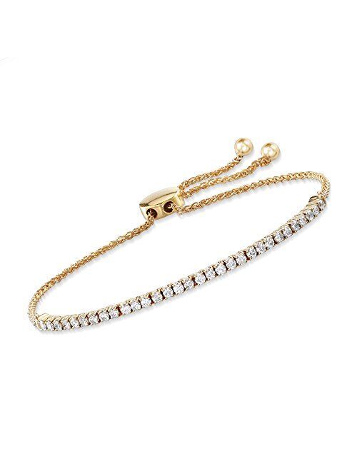 Ross-Simons 1.00 ct. t.w. Diamond Bolo Bracelet in 14kt Yellow Gold