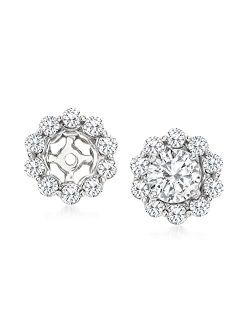 Diamond Earring Jackets in 14kt Gold I-J Color I2 Clarity