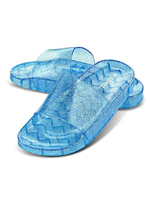 Pupeez Girls Summer Open Toe Jelly Slide Sandals