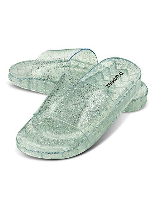 Pupeez Girls Summer Open Toe Jelly Slide Sandals