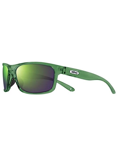 Revo Sunglasses Harness: Polarized Lens with Rectangle Sport Wrap Frame