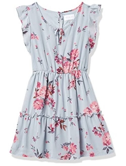 Girls Floral Tiered Dress