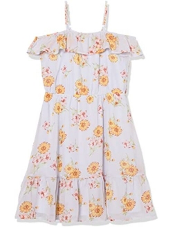 Girls Floral Tiered Dress