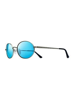 Sunglasses Python I: Polarized Crystal Glass Lens Filters UV, Metal Round Frame