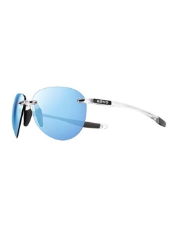 Sunglasses Descend A: Polarized Lens with Rimless Aviator Frame