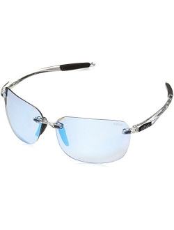 Sunglasses Descend XL: Polarized Lens with Large Rimless Rectangle Frame
