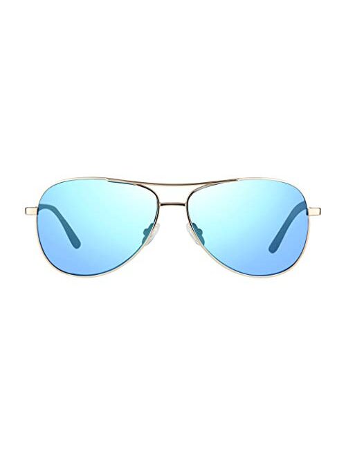 Revo Sunglasses Relay Petite: Womens Polarized Lens with Small Metal Aviator Frame