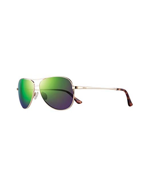 Revo Sunglasses Relay Petite: Womens Polarized Lens with Small Metal Aviator Frame