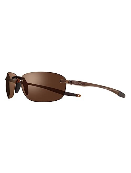 Revo Sunglasses Descend Fold: Polarized Lens with Rimless Foldable Frame