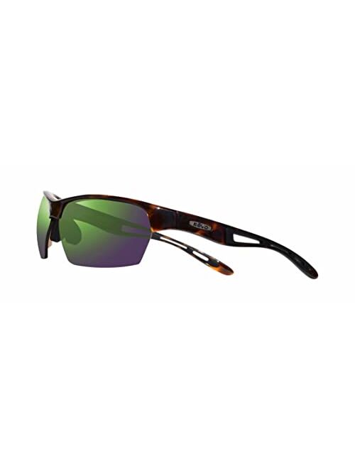 Revo Sunglasses Jett: Polarized Lens with Semi-Rimless Rectangle Wrap Frame