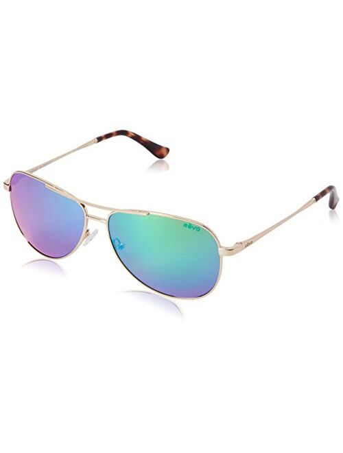 Revo Sunglasses Relay: Womens Polarized Lens with Metal Aviator Frame